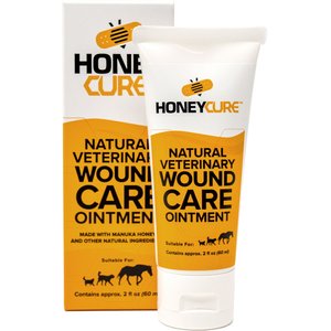 HoneyCure Natural Veterinary Wound Care Ointment for Dogs, Cats & Horses, 2-oz tube