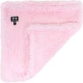 Bessie + Barnie Shag Ultra Plush Faux Fur Reversible Dog & Cat Blanket, Pink, X-Small