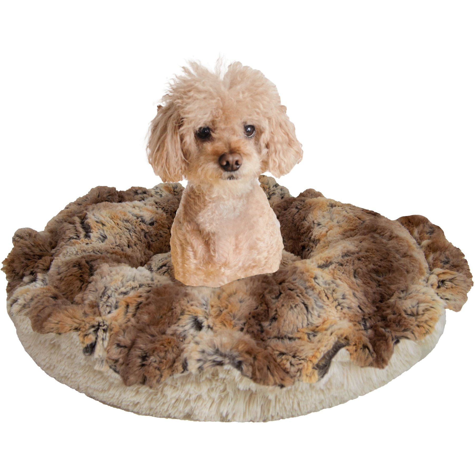 Bessie + Barnie Chepard & Lollipop Deluxe Lily Pod Pillow Cat & Dog Bed, Pink