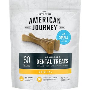 American Journey Small Grain-Free Original Dental Dog Treats, 60 count