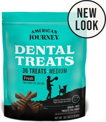 American Journey Grain-Free Medium Dental Dog Treats Mint Flavor, 36 count