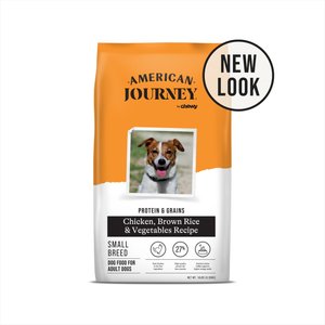American Journey Protein & Grains Small Breed Chicken, Brown Rice & Vegetables Recipe Adult Dry Dog Food, 14-lb bag