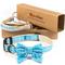 Show in main carousel: Pettsie Cotton Bow Tie Standard Dog Collar, Turquoise, Small slide 1 of 8