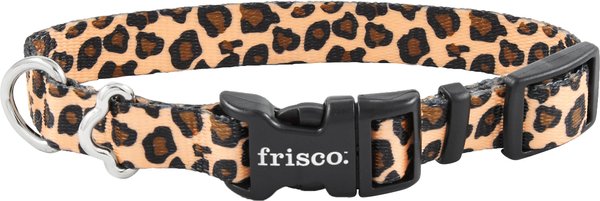 Frisco Leopard Print Polyester Dog Collar, X-Small: 8 to 12-in neck, 5/8-in wide slide 1 of 4