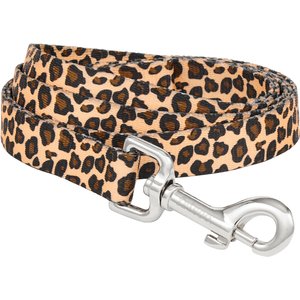 Frisco Leopard Print Polyester Dog Leash, Medium: 6-ft long, 3/4-in wide