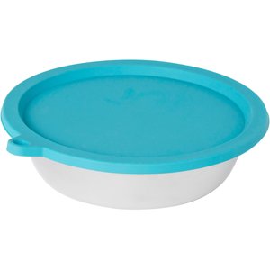 Frisco Pet Bowl with Silicon Rubber Bowl Cover, Teal, 3 Cup