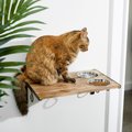 Frisco Wooden Wall Mounted Stainless Steel Cat Feeding Station with Bowl, 1.5 Cup