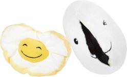 Frisco Egg & Yolk 2-in-1 Rip for Surprise Plush Squeaky Dog Toy