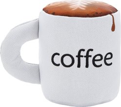 Frisco Ballistic Nylon Plush Squeaking Coffee Mug Dog Toy