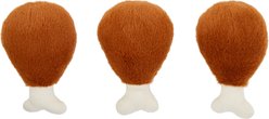 Frisco Chicken & Waffle Hide & Seek Puzzle Plush Squeaky Dog Toy Refills, 3 count
