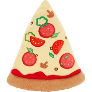 Frisco Pizza Slice Plush Squeaky Dog Toy, Small/Medium