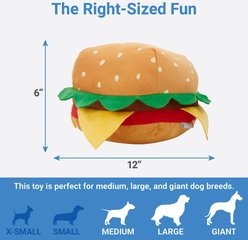 Frisco Burger Plush Squeaky Dog Toy slide 2 of 4