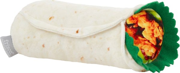 Frisco Burrito Plush Squeaky Dog Toy, Small/Medium slide 1 of 5