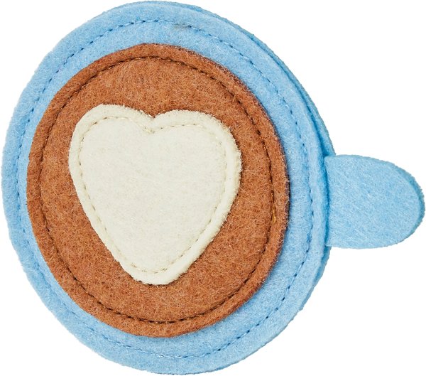 Frisco Heart-Shaped Coffee Cat Toy with Catnip slide 1 of 3