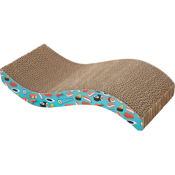FRISCO Wave Cat Scratcher Toy with Catnip, Sushi Delight