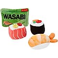 Frisco Sushi Plush Cat Toy with Catnip, 4 count