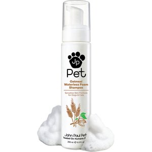 John Paul Pet Oatmeal Waterless Foam Pet Shampoo, 8.5-oz bottle