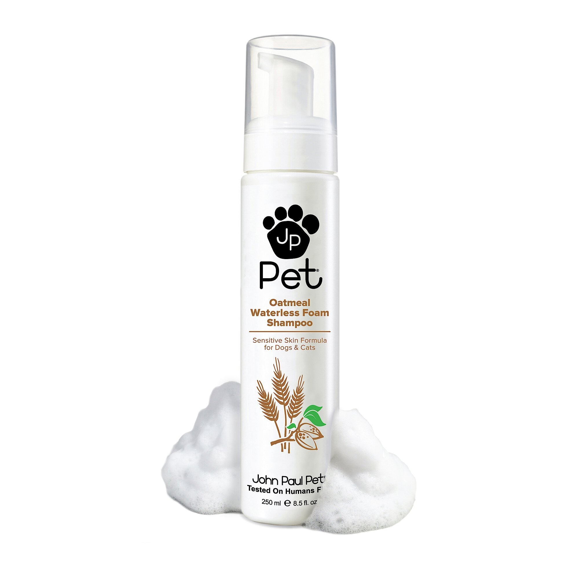 JOHN PAUL PET Oatmeal Waterless Foam Pet Shampoo, 8.5-oz bottle ...