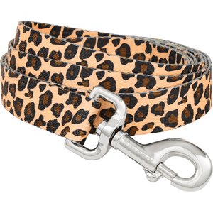 Frisco Leopard Print Polyester Dog Leash, Large: 6-ft long, 1-in wide