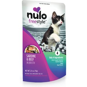 Nulo FreeStyle Sardine & Beef in Broth Cat Food Topper, 2.8-oz, case of 6