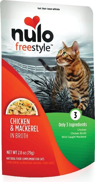 Nulo FreeStyle Chicken & Mackerel in Broth Cat Food Topper, 2.8-oz, case of 6 slide 1 of 3
