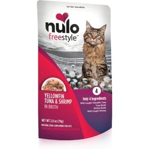 Nulo FreeStyle Yellowfin Tuna & Shrimp in Broth Cat Food Topper, 2.8-oz, case of 6
