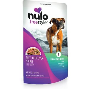 Nulo FreeStyle Beef, Beef Liver, & Kale in Broth Dog Food Topper, 2.8-oz, case of 6