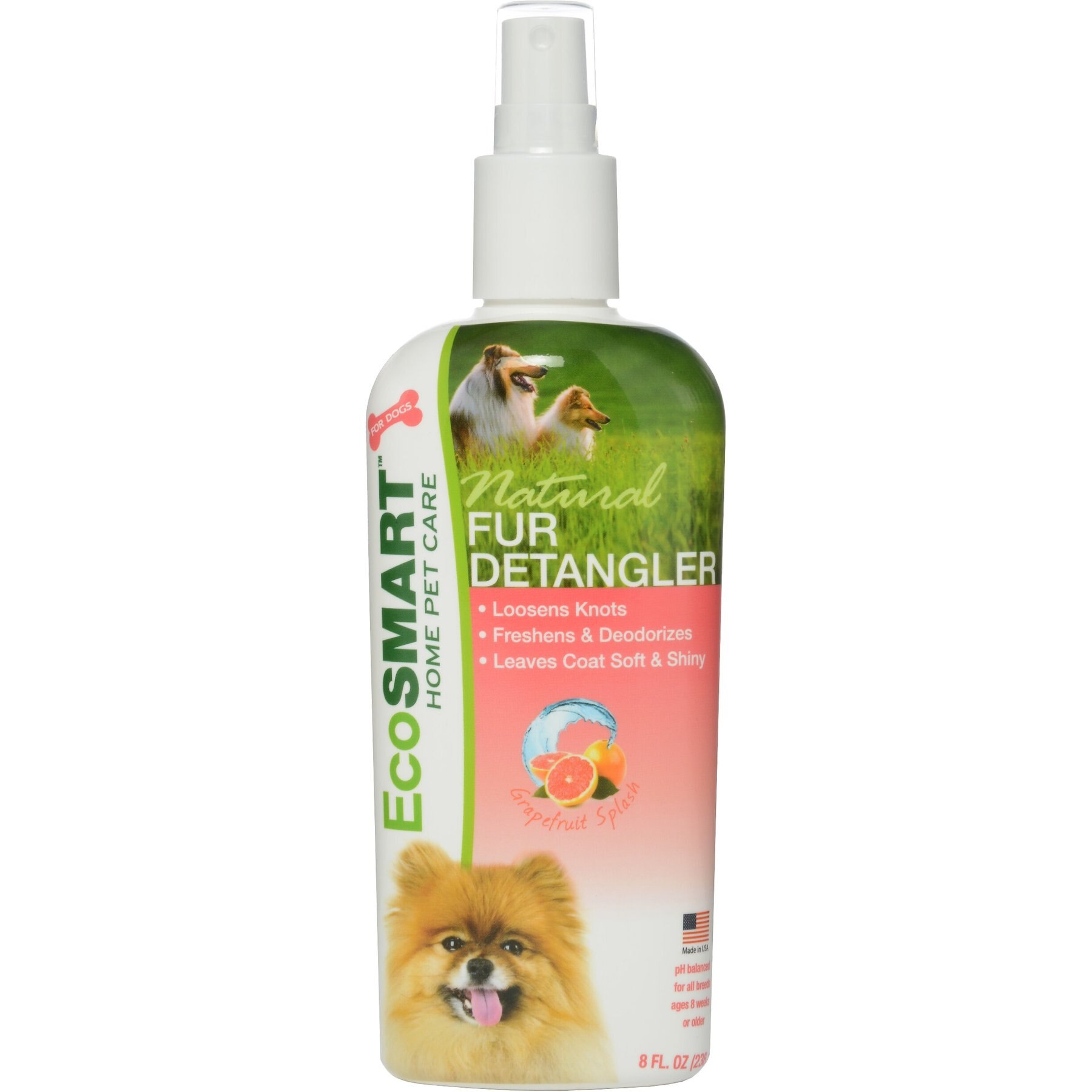 Discontinued ECOSMART Grapefruit Dog Fur Detangler Spray, 8oz bottle