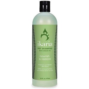 Ikaria Nourish & Restore Rosemary & Herbal Mint Scent with Argan Oil Dog & Cat Shampoo, 16-oz bottle