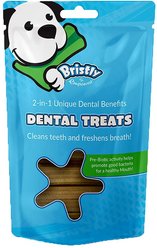 Bristly by Empawer 2-in-1 Unique Dental Benefits Rawhide-Free Dental Dog Treats, 1.1-lb bag, count varies
