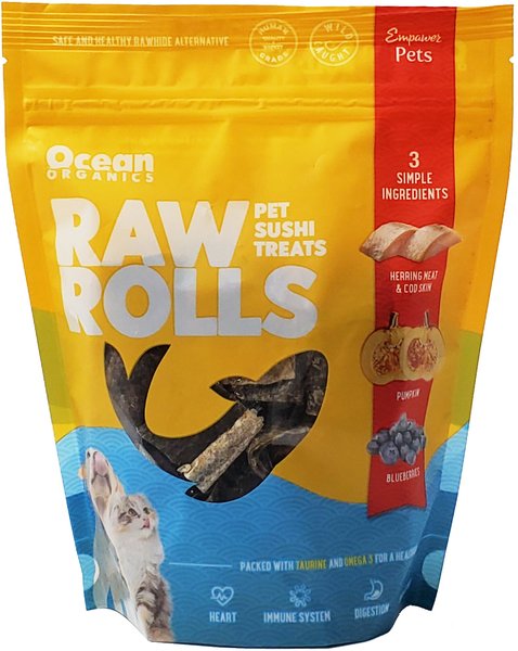 Bristly by Empawer Ocean Organics Raw Rolls Sushi Dehydrated Dog & Cat Treats, 5.5-oz bag slide 1 of 4