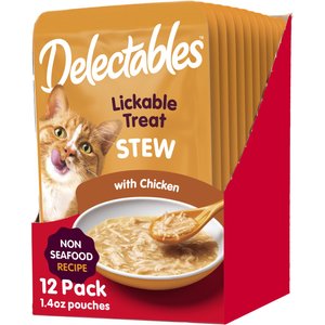 Hartz Delectables Stew Non-Seafood Recipe with Chicken Lickable Wet Cat Treat, 1.4-oz, case of 12