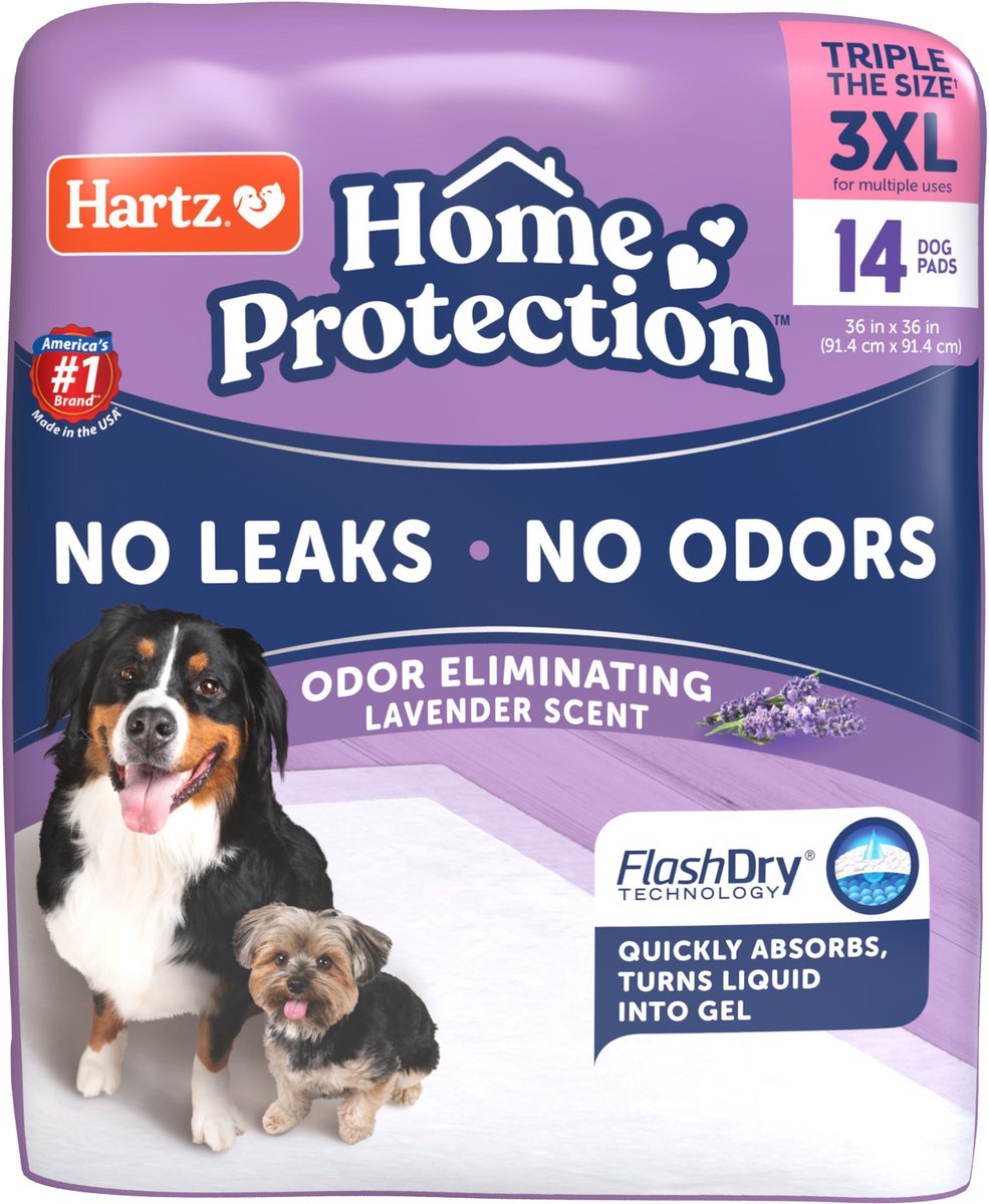 Hartz Home Protection No Odor No Leaks Lavendar Scented 3X-Large Dog Pads