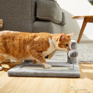 Frisco Sisal Cat Scratching Board & Post with Toy, Gray