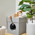 Frisco Single Cube Stackable and Collapsible Cat Condo, Gray