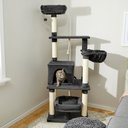 Frisco 66-in Cat Tree with Bed, Condo, Lounge Basket and Top Perch, Dark Charcoal