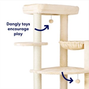 Frisco 76-in XXL Heavy Duty Cat Tree, Cream