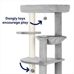 Frisco 76-in XXL Heavy Duty Cat Tree, Gray