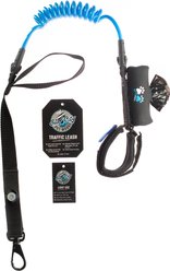 Surf City Pet Works Traffic Reflective Bungee Hands-Free Running Dog Leash, Blue, 5.5-ft long, 1 1/4-in wide slide 1 of 5