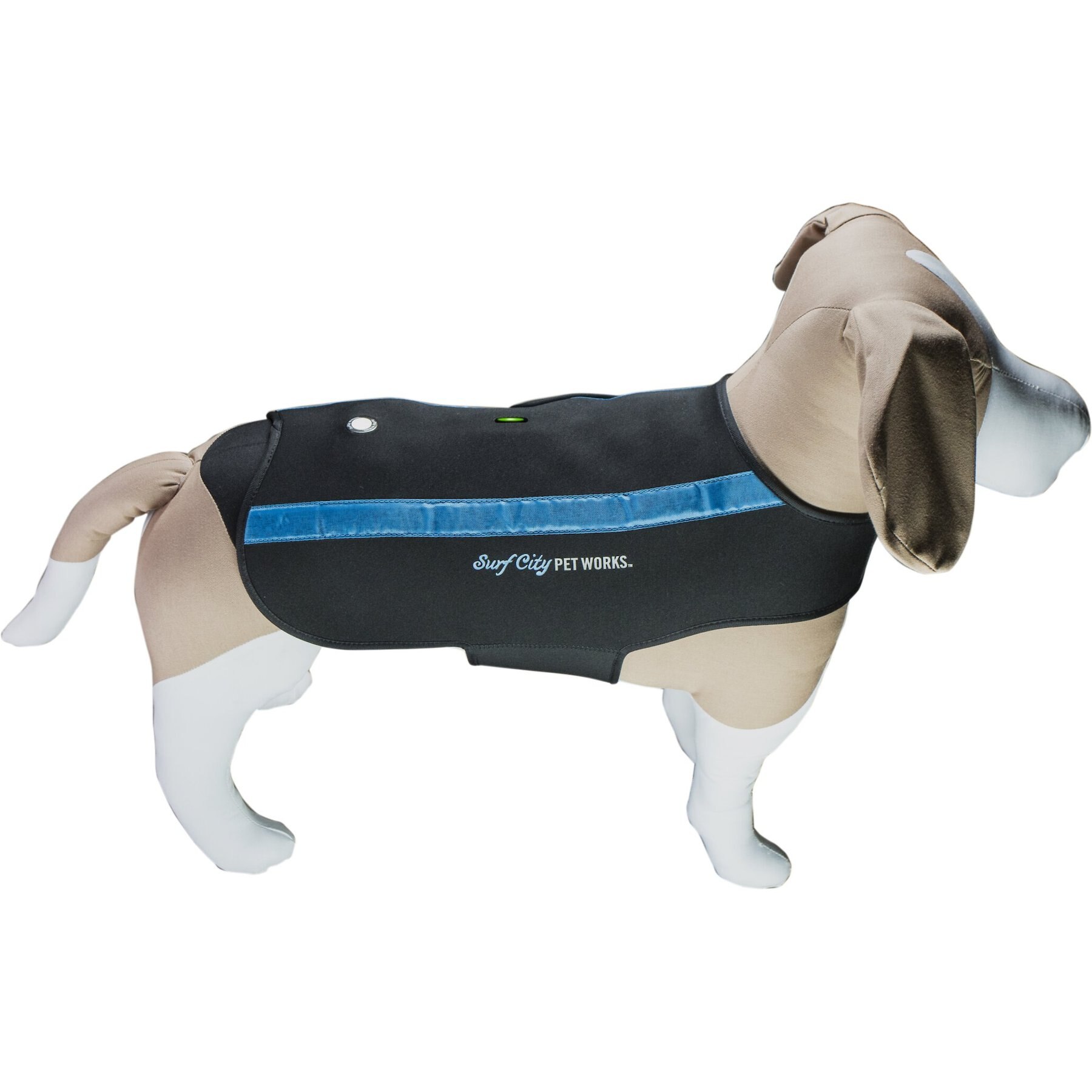 Surf City Pet Works Anxiety Vest for Dogs, Black, Medium