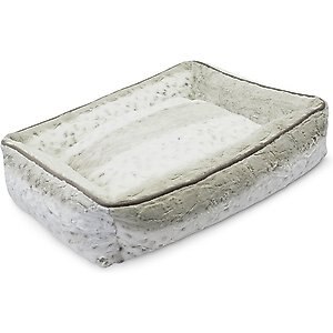 Pup IQ Vegan Fur Lounger Bolster Dog Bed