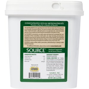 Source Original Dry Meal Formula Skin, Coat & Hoof Care Powder Horse Supplement, 5-lb bucket