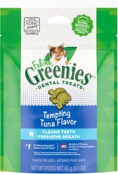 Greenies Adult Dental Cat Treat, Tempting Tuna Flavor, 2.1-oz bag