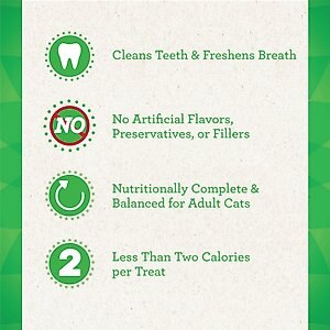 Greenies Adult Dental Cat Treat, Tempting Tuna Flavor, 2.1-oz bag