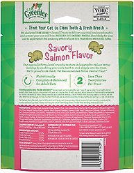 Greenies Feline Savory Salmon Flavor Adult Dental Cat Treats, 4.6-oz bag slide 2 of 9