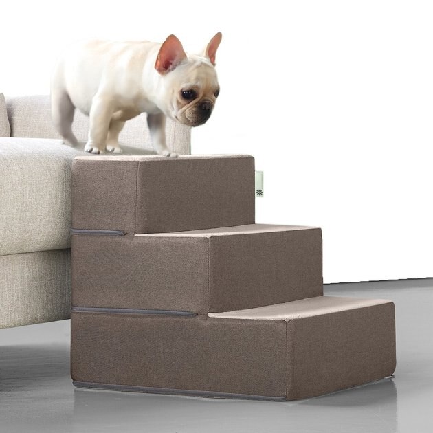 ZINUS Easy Cat & Dog Stairs, Brown, Medium