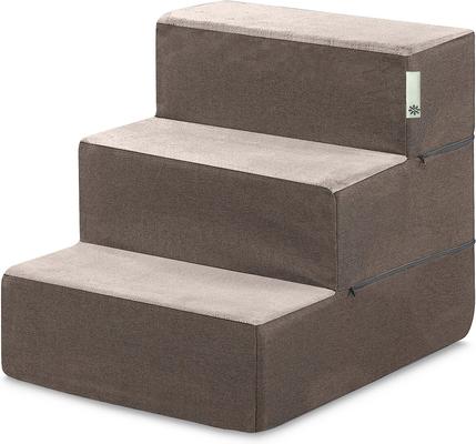 Show full view: Zinus Easy Cat & Dog Stairs, Brown, Medium slide 8 of 9