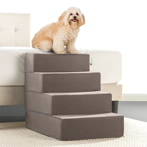 ZINUS Comfort Cat & Dog Stairs, Cream, XLarge, 4 Step