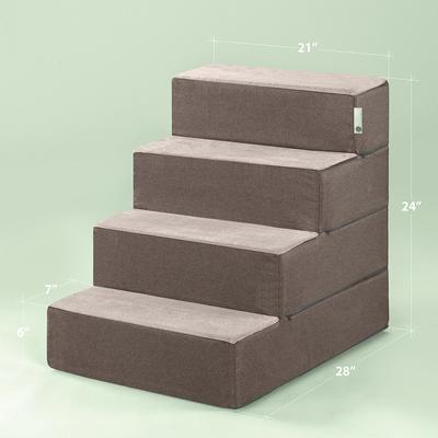 Show full view: Zinus Easy Cat & Dog Stairs, Brown, X-Large slide 7 of 10
