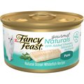 Fancy Feast Gourmet Naturals Ocean Whitefish Recipe Grain-Free Pate Canned Cat Food, 3-oz can, case of 12